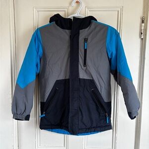Kids Snow Ski Jacket in Blue and Gray